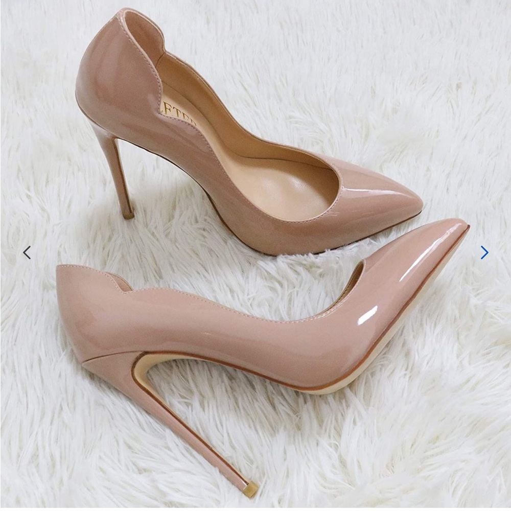 ❤️COLETER High Heels for Women, 4.72 inch/12cm Pointed Toe Dress Shoes size 9